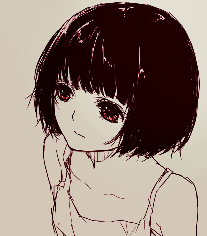 黑白头像--------动漫女头 —小p原创の动漫头像— —分———隔——