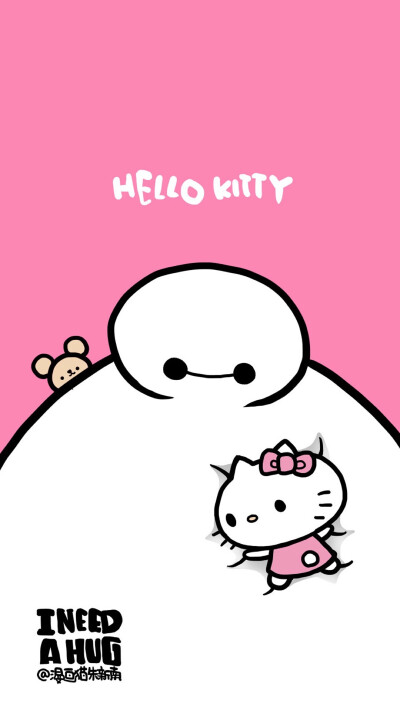 萌图 萌萌哒 治愈系 壁纸 锁屏 暖男大白 hello kitty 凯蒂猫 白胖子