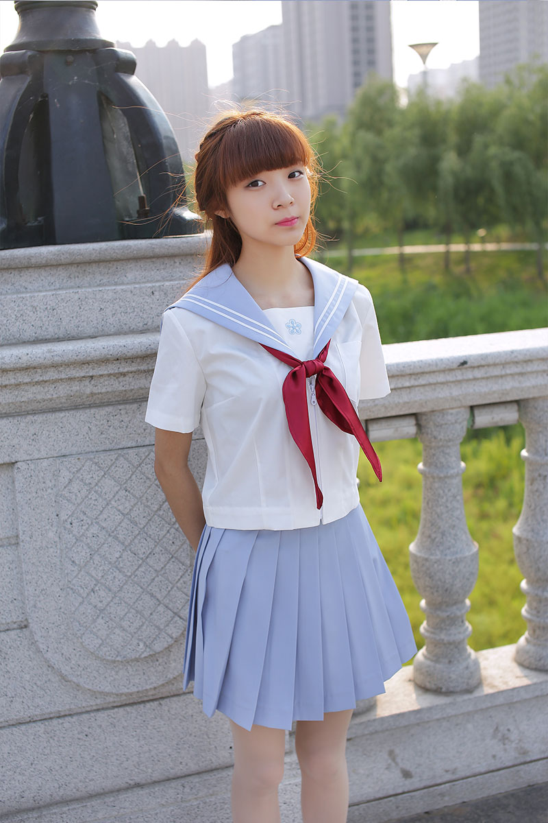 中牌2015 最新日本校服短袖女水手服夏服上衣学院女生班服jk制服