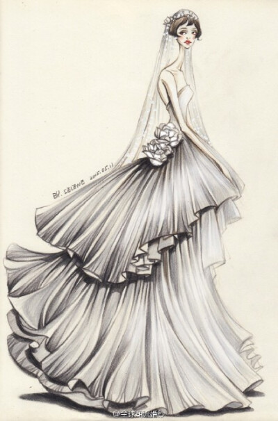 婚纱礼服设计图手绘图