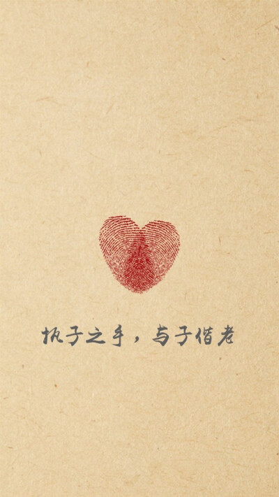 执子之手,与子偕老.