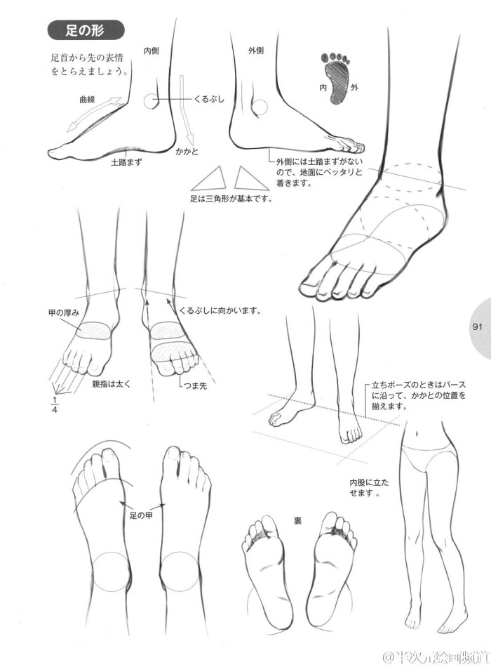 脚与鞋子的画法,高跟鞋,布鞋等6种常见的鞋子,画鞋困难户快快收藏(ω)