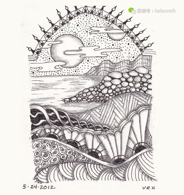 禅绕画 zentangle www.chanrao.me