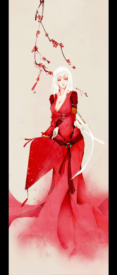 古风红衣美人,古剑奇谭,红玉