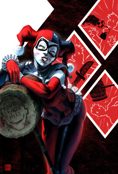 「dc漫画」反派人物 harley quinn 小丑女