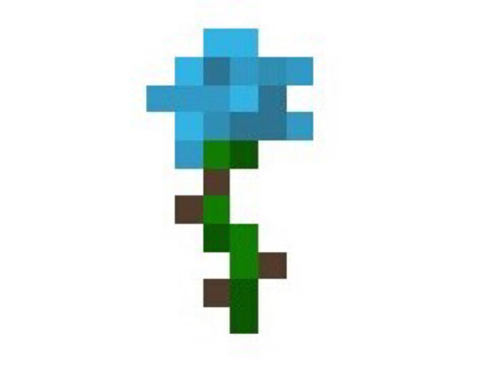 Minecraft Mc 蓝色小花 噫这花似乎没见过 拼豆图纸 堆糖 美图壁纸兴趣社区