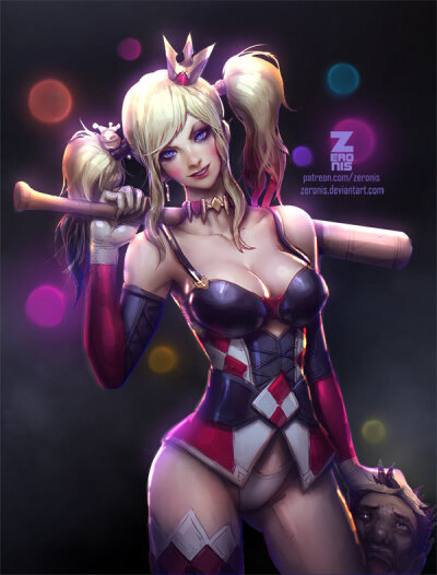 「dc漫画」反派人物 harley quinn 小丑女