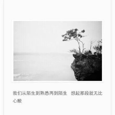 "我们从陌生到熟悉再到陌生,想起那段就无比心酸"