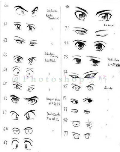 绘画学习#【150种卡通动漫人物眼睛绘制参考】眼睛是人心灵窗口,可以