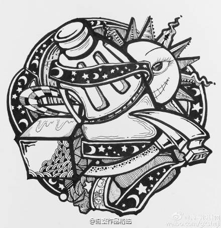 黑白装饰画