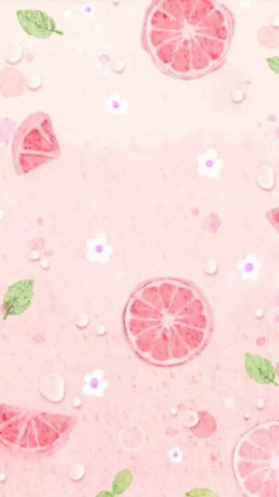 粉色系 小碎花 柠檬 壁纸 iphone 壁纸 锁屏壁纸
