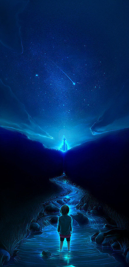 插画,风景,人物,森系,手绘,水彩,涂鸦,星空,唯美,意境,背景