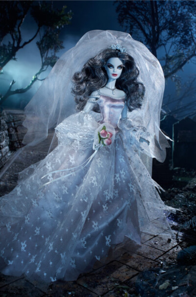 芭比娃娃限量,芭比娃娃迷你 芭比娃娃 2015限量版 haunted beauty zombie bride barbie doll 僵尸