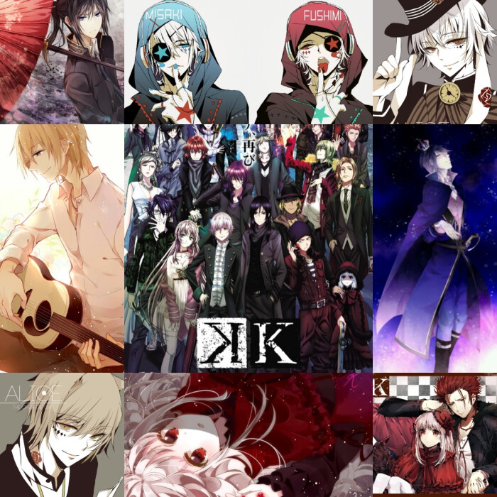 K 第二季10月新番壁纸拼图宗像礼司周防尊伏见猿比古八田美咲声优 津田健次郎宫野真守小野大辅浪川大辅