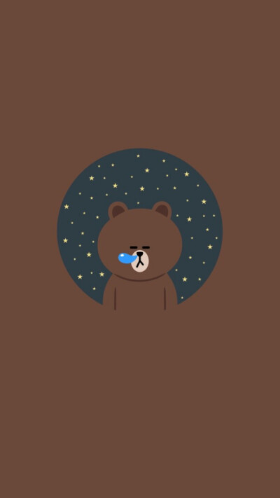 line 布朗熊与可妮兔 高清 iphone6壁纸 手机壁纸 锁屏壁纸 聊天背景