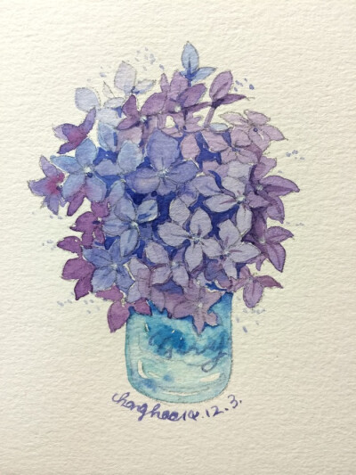 水彩插画古风唯美意境
