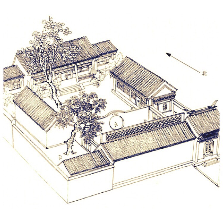 老北京四合院历史悠久,构成独特,四合院虽为居住建筑,却蕴含着深刻的