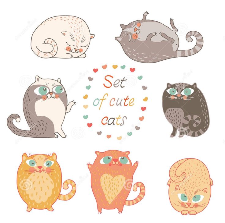 可爱猫咪图案背景矢量卡通素材