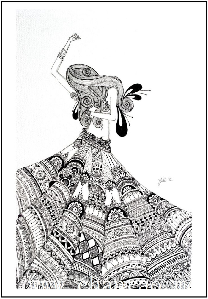 黑白装饰画