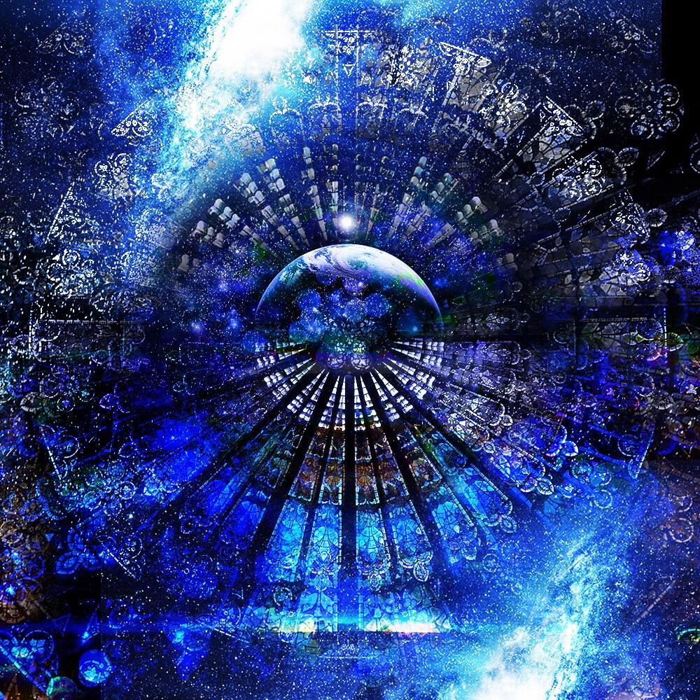 【侵删#场景#星空#双重叠影#头像#蓝色调〔画师:ソノ丸
