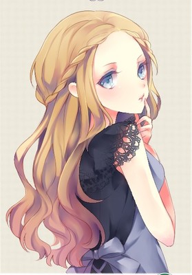 关注新浪微博@呆橘小先森 动漫 二次元 手绘 金发 蓝瞳