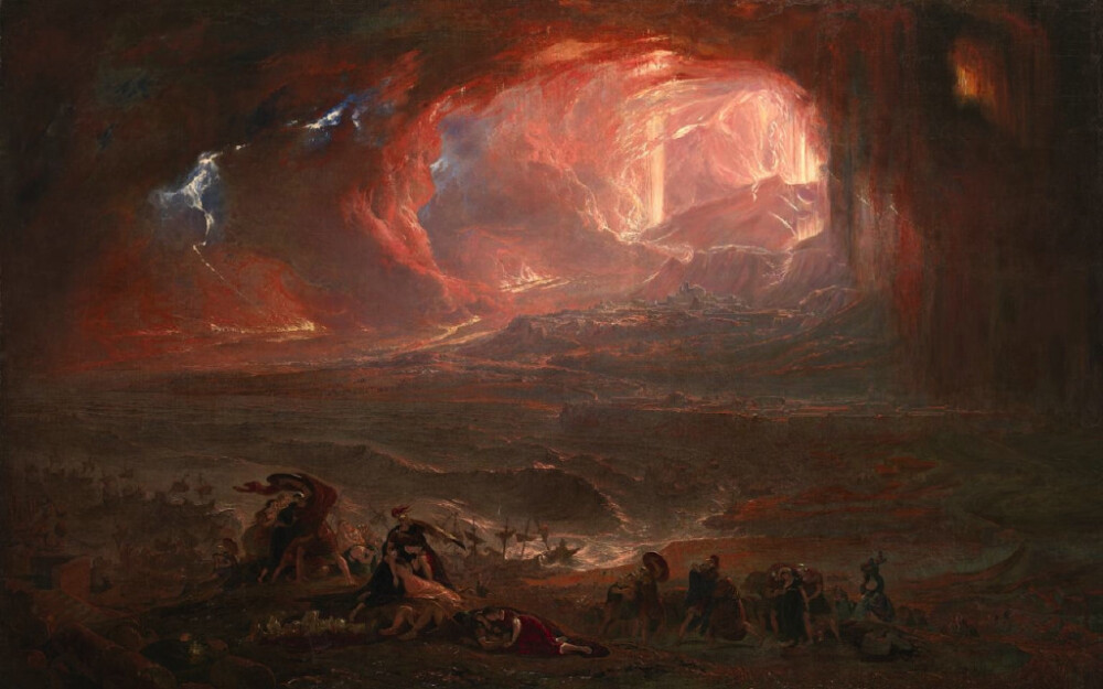 英国画家john martin(1789-1854年)的画中微小的人物