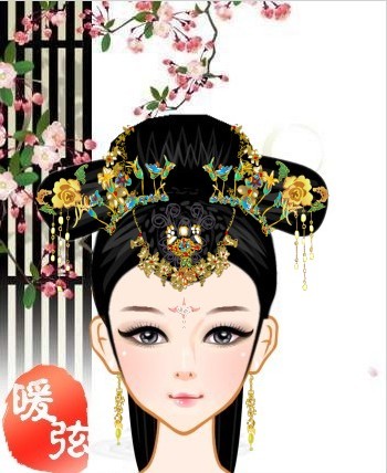 中国风-古代女子发型头饰