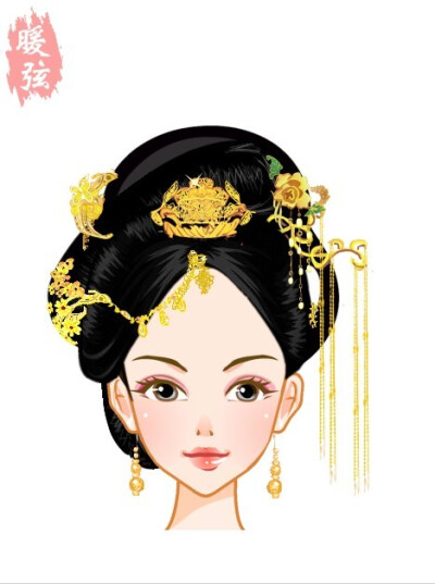 中国风-古代女子发型头饰