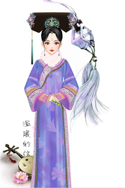 中国风清朝女子宫廷服饰