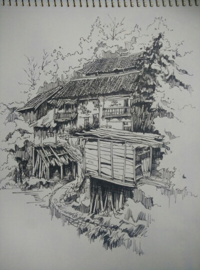 写生,风景,速写,建筑,手绘,设计.马克笔完成