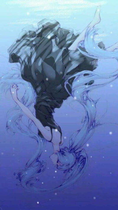 二次元双马尾背影