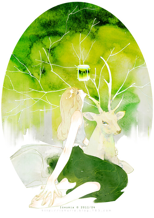 森系童话,春天的麋鹿