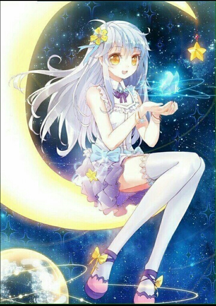 月亮 星空 二次元