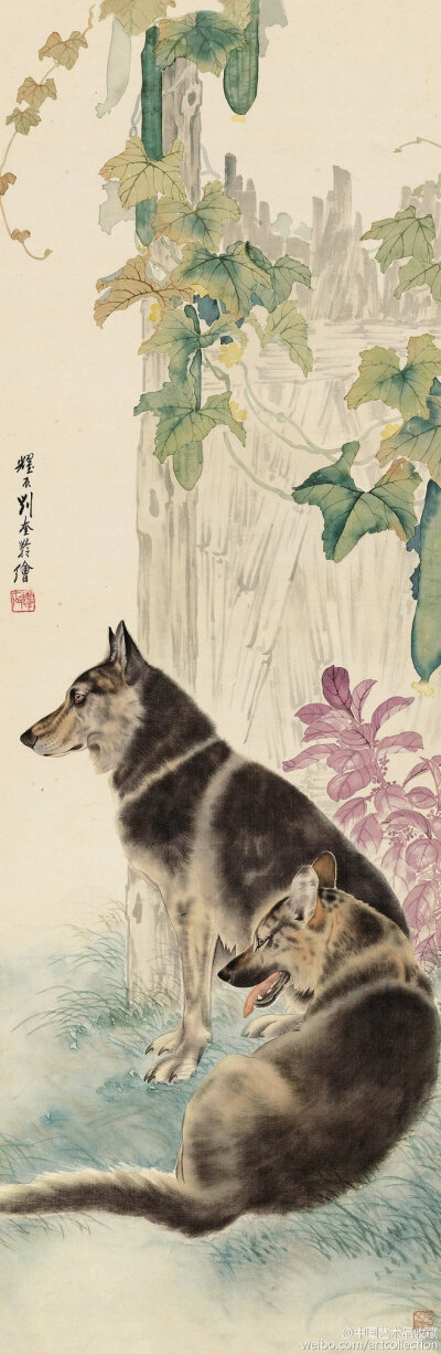 刘奎龄《禽兽图】刘奎龄(1885-1967)是现代著名的动物画家.