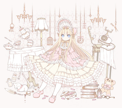 画师なななのか 动漫 插画 人物 萝莉 洋服 洛丽塔 洋装 lolita