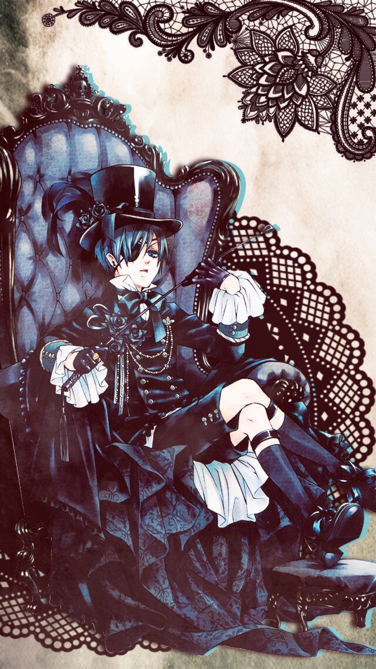 黑执事 black butler iphone6壁纸 凡多姆海威 夏尔 少爷 啵酱