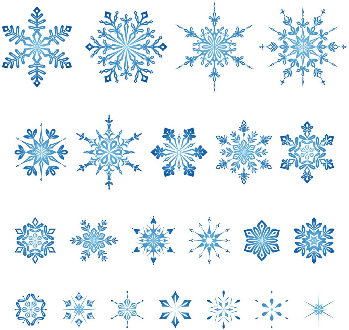 抽象的雪花低聚风格设计立体形状蓝色网格线光亮矢量插画素材