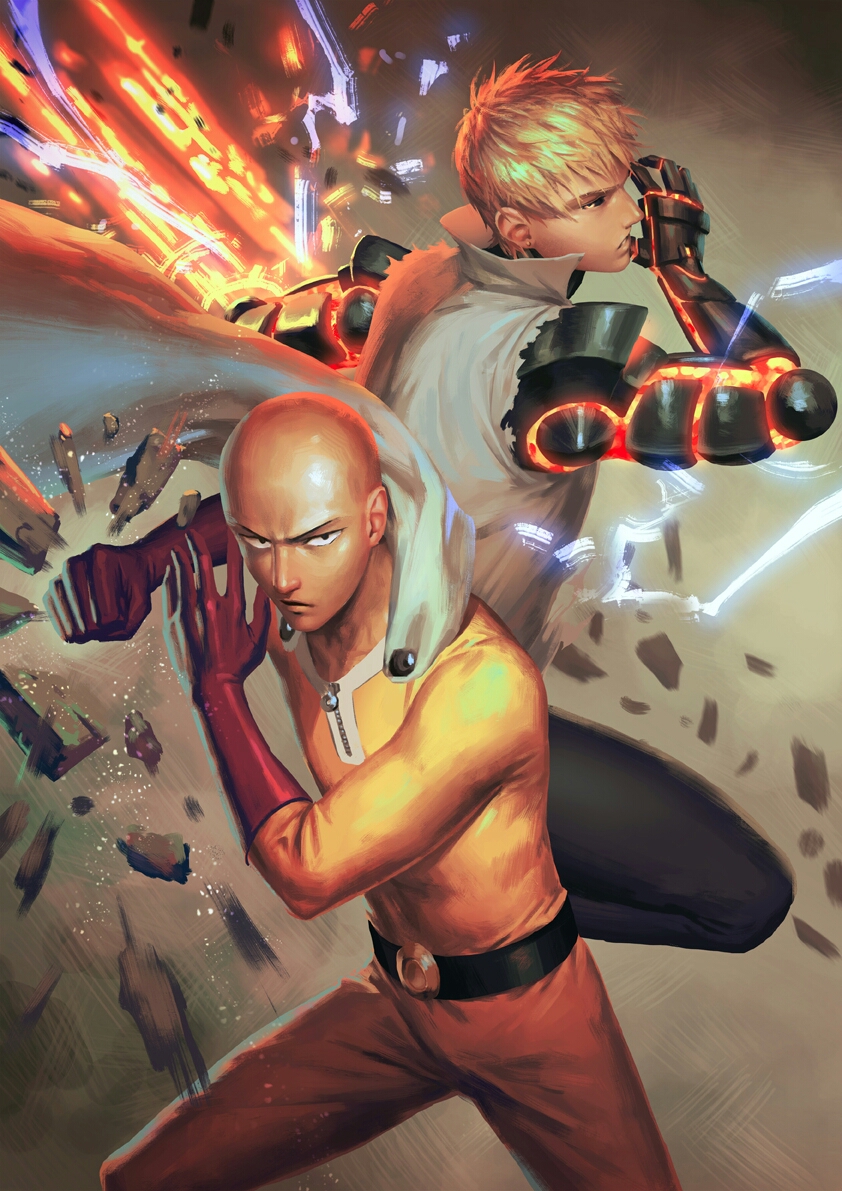 one punch-man p站 琦玉 杰诺斯