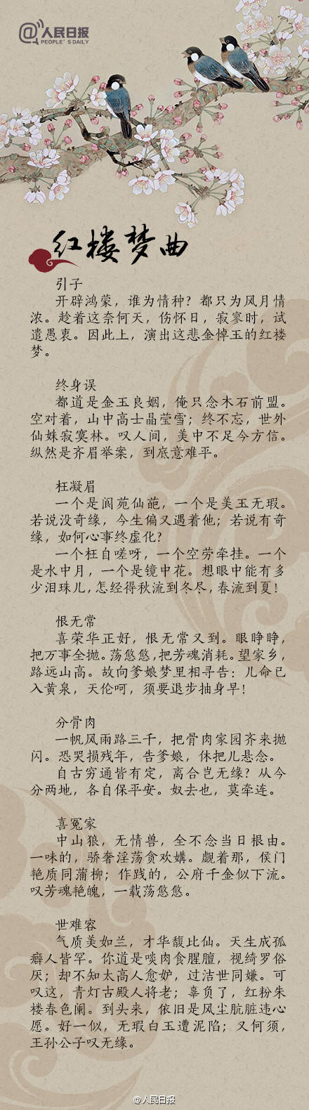 《红楼梦》经典诗词,你会背几首?