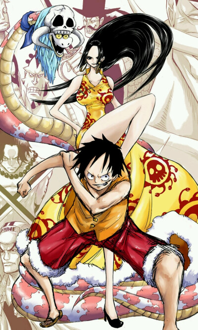 蛇姬,蒙奇·d·路飞,萨罗梅,one piece(海贼王)