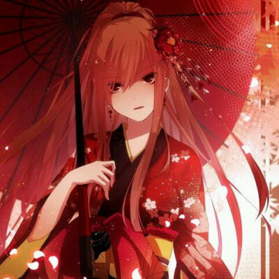 二次元橙发少女