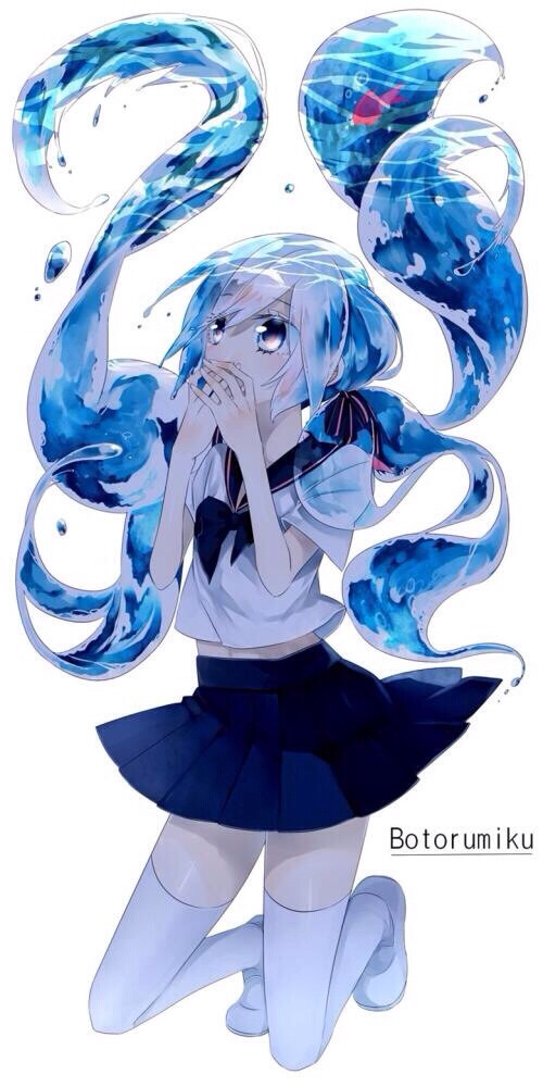 初音未来 意境 深海少女 公主殿下 v家族 葱 双马尾 傲娇 萝莉 萌萌哒