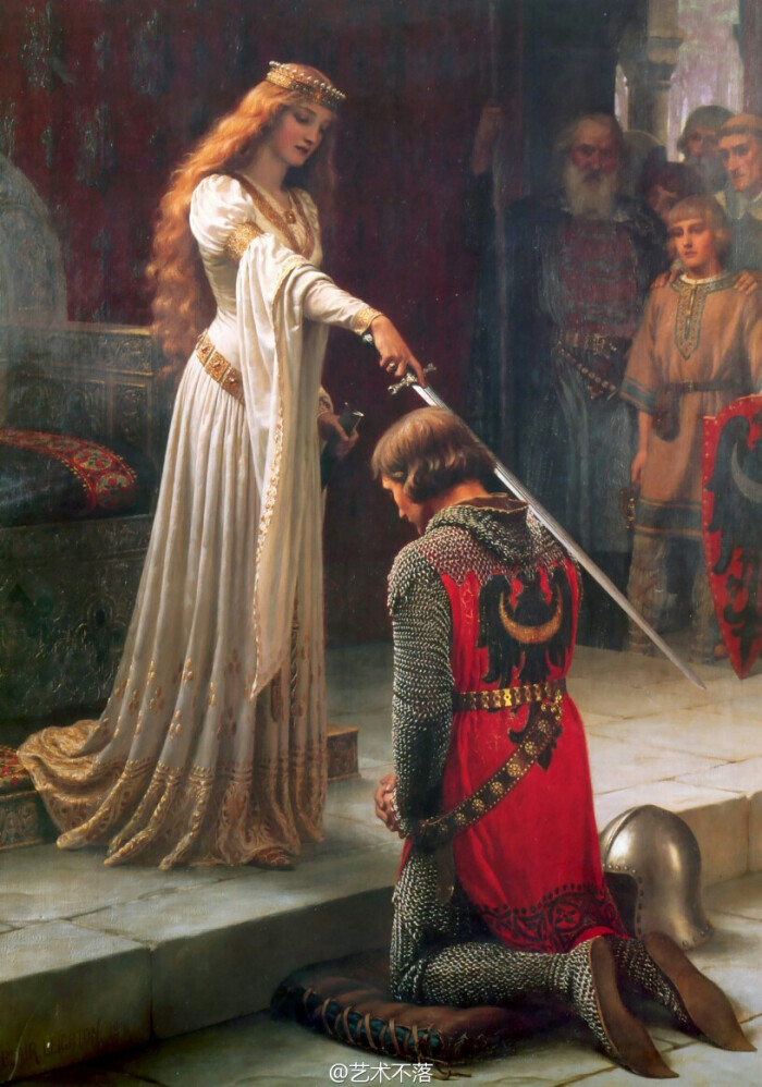 [cp]埃德蒙·布莱尔·莱顿是一位英国画家,擅长中世纪和骑士题材作品.