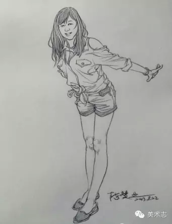 优秀人物速写写生作品
