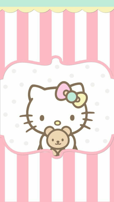 可爱hellokitty 粉色锁屏壁纸