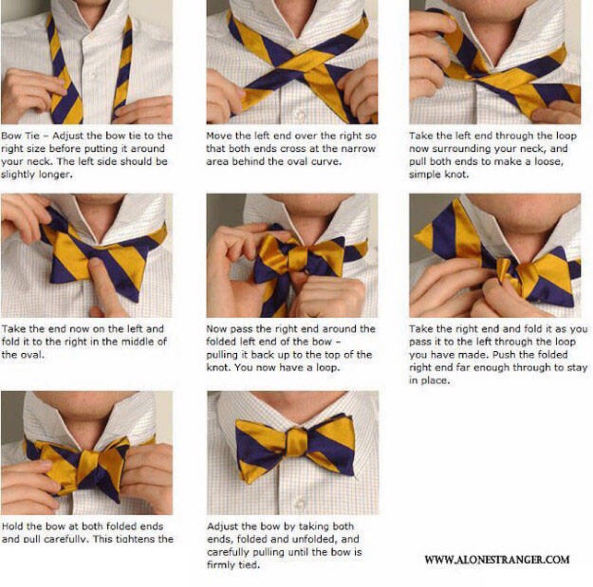 领结上的蝴蝶结是怎么系的？