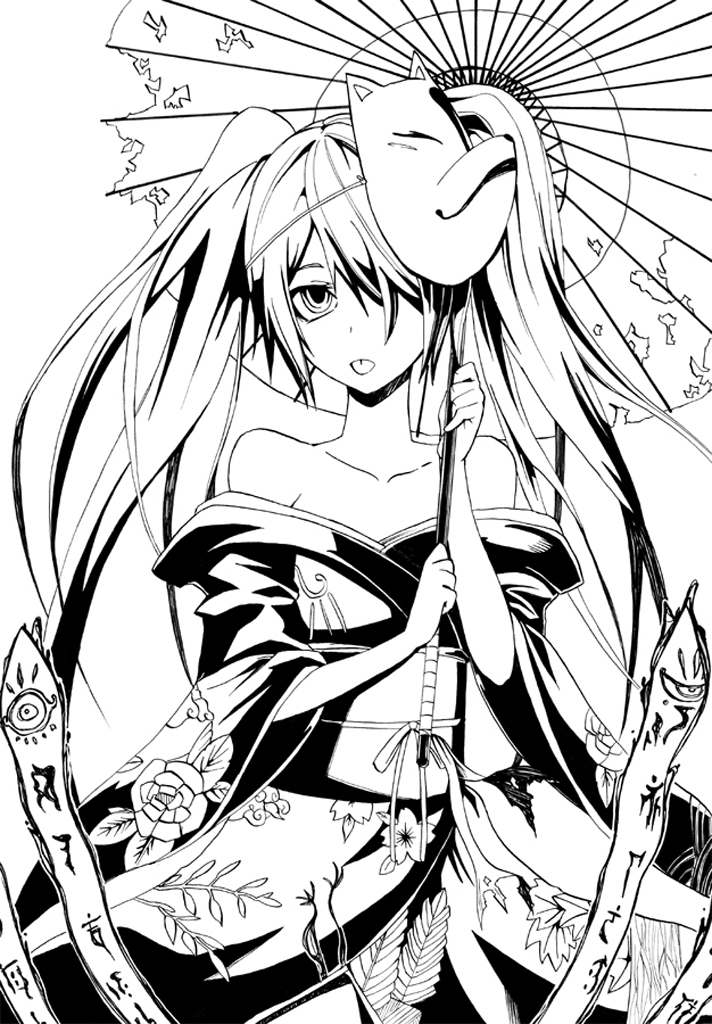 线稿#美少女 古风卡通美少女 线稿大全,漫画上色线稿大全,上色