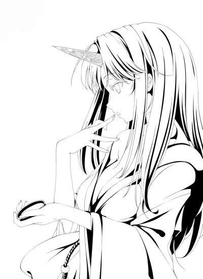 线稿# #美少女# 古风卡通美少女 线稿大全,漫画上色线稿大全,上色