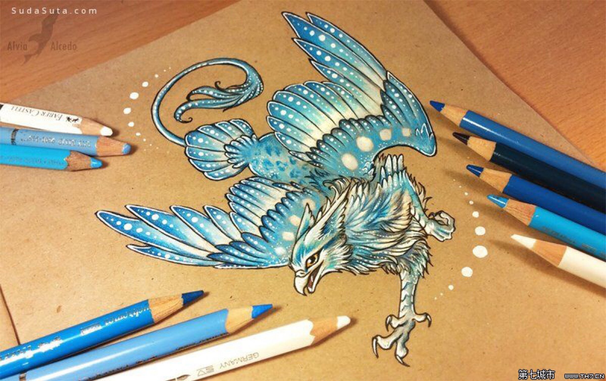 alvia alcedo 关于龙的手绘插画