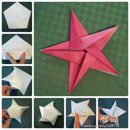 五角星折纸过程